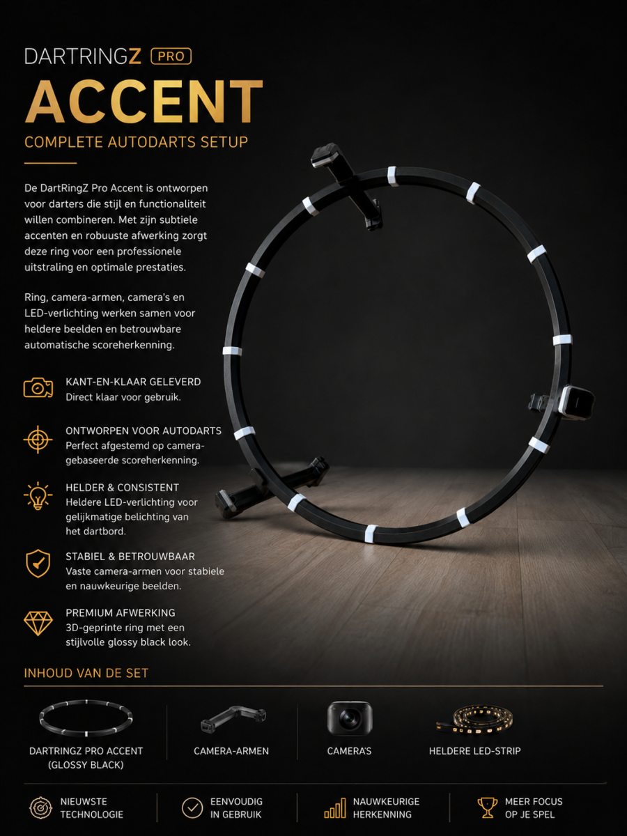 DartRingZ Pro Accent — premium dartring van DartRingZ